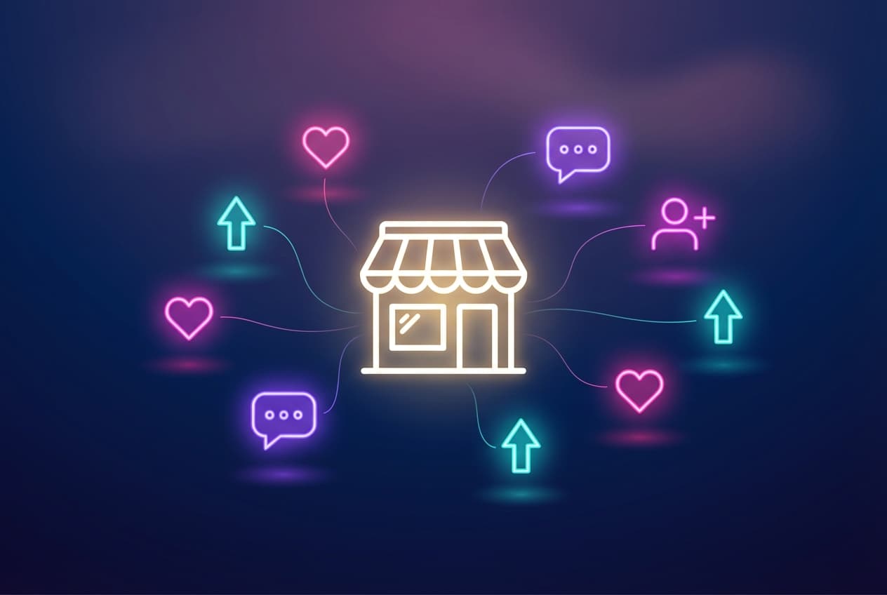 Illustration for Social Media Marketing for Small Business: A Beginner's Guide — Marketing guide by Liker Digital