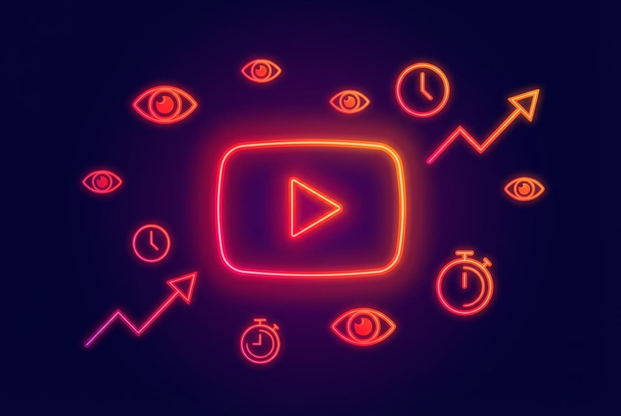 Illustration for How to Increase YouTube Views and Watch Time: Complete Guide — YouTube guide by Liker Digital